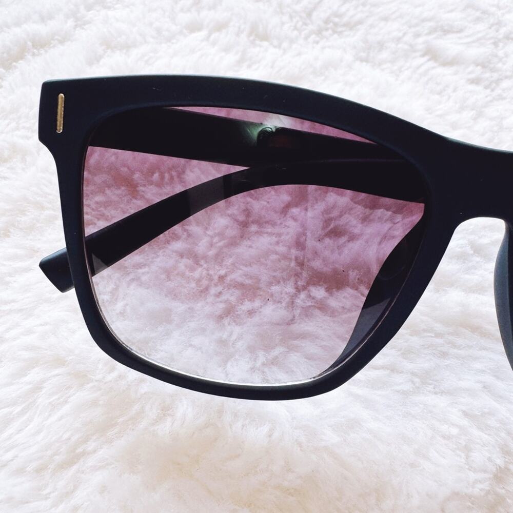 Otto Deep Midnight Blue Angular Frame Sunglasses - Picture 2 of 11